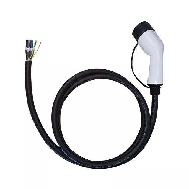 2 開放端 3 相 32 Amp 高電圧同軸ケーブル 21kW IEC 62196-2