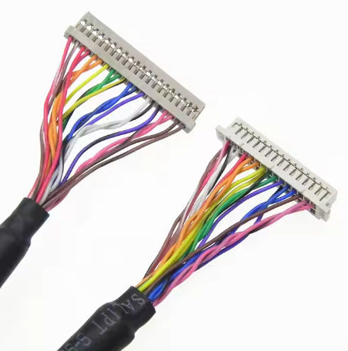 DF13-30DS-1.25C から DF14-20S-1.25C Lcd パネル 20pin 30pin 40pin 50pin 60pin 向けカスタムLvdsケーブルアセンブリ
