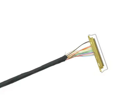 7インチLCDディスプレイ用のカスタムIPEX-20445-050E 50ピンマイクロコアックスLVDSケーブル