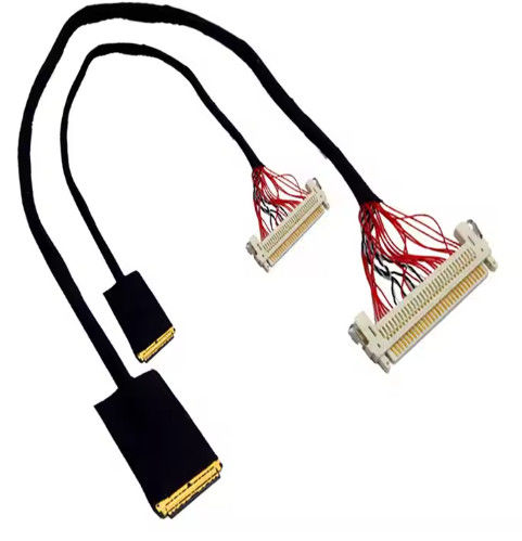 UL VW-1 300V 30ピンのコネクタ付きLVDSケーブルジャケット AWG26-28銅導体と炎症性評価