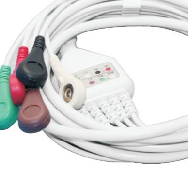 ボタン ECG スナップ ケーブル 理学療法電極ケーブル OEM
