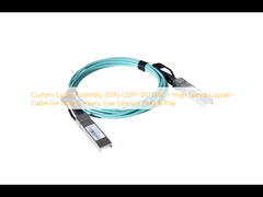 カスタムケーブルアセンブリ 200G QSFP-DD DAC データセンター,低遅延,プラグ&プレイのための高速銅ケーブル